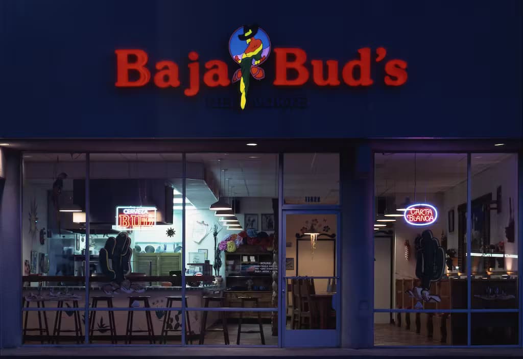 Baja Bud's Mexican restaurant storefront